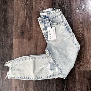 Eunina Tobi high-rise distressed mom jean